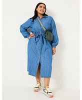 FatFace Plus Abi Denim Midi Dress