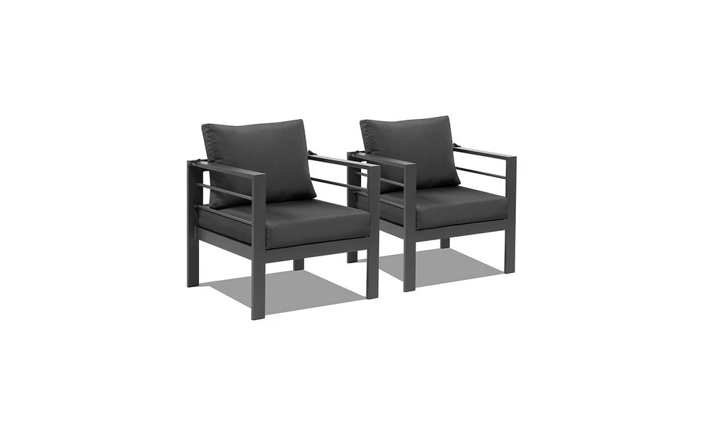 Slickblue Set of 2 Single Sofa Frame Cushions with Durable Aluminum Frame