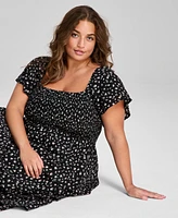 And Now This Trendy Plus Tiered Floral Maxi Dress, Exclusively at Macy's