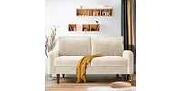 Slickblue Round Arm Loveseat for Elegant and Comfortable Living Room Seating