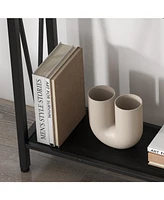 gaomon Side Table Entryway Table 2-Tier Console Table with Storage Narrow Sofa Table with V Design 43" Industrial Console Table for Hallway Entryway L