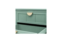 Slickblue 2 Drawer Side Table, American Style, End Table, Suitable for Bedroom, Living Room, Study