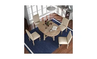 Slickblue 5-Piece Farmhouse Dining Table Set with Chairs for Stylish and Comfortable Dining