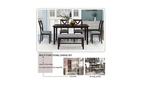 Slickblue 6-Piece Kitchen Dining Table Set for Stylish and Functional Mealtime Gatherings