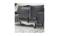 Slickblue Round Arm Loveseat for Elegant and Comfortable Living Room Seating