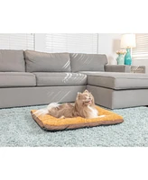 Armarkat M05HKF/Zs-m Medium Pet Bed Mat with Poly Fill Cushion in Mocha and Earth Brown - Waterproof Lining for Easy Spot Cleaning