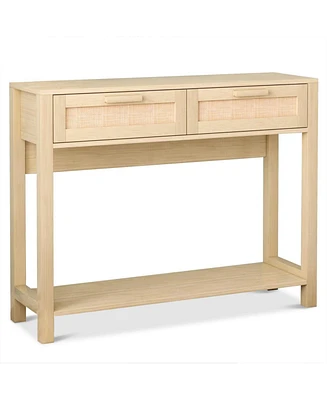 Slickblue Console Table with 2 Drawers for Entryway Storage and Stylish Decor