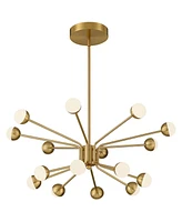 Possini Euro Design Aries 30" Modern Chandelier Ceiling Light Fixture Dining Room Over Table Kitchen Island Foyer Hanging Sputnik 16-Light Led Dimmabl