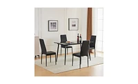 Slickblue Modern Rectangular Table for Dining Room or Office with Durable Design and Spacious Surface