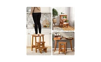 Slickblue 3-in-1 Step Stool for Versatile Use and Easy Access Home or Office