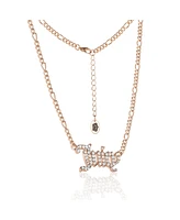 Juicy Couture Crystal Script Logo Chain Necklace