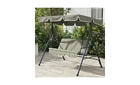 Slickblue 3-Seat Outdoor Patio Swing Chair with Cushions for Relaxation and Comfortable Seating