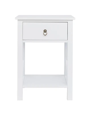 Slickblue Modern Nightstand End Table with Storage for Bedroom or Living Room Organization