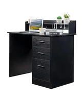 Slickblue 3-Drawer Desktop Storage with Wood Grain Finish for Computer Desk