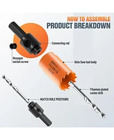 Xdovet 1 inch Hole Saw with Hex Shank Drill Bit Adapter, 25mm Smoothly Cutting in Boards, Wood, Plastic, Metal, Drywall, Fiberboard