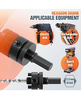 Xdovet 6 inch Hole Saw with Hex Shank Drill Bit Adapter,152mm Smoothly Cutting in Boards, Wood, Plastic, Metal, Drywall, Fiberboard