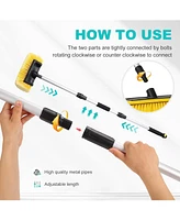 Xdovet Car Wash Brush with Long Foldable Handle,Assemble Car Cleaning Kit,On/Off Switch for Water-Through for Trucks, Suv, Rv, Floors and More