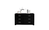 Slickblue Drawer Double Dresser for Bedroom, Wide Storage Cabinet for Living Room and Entryway