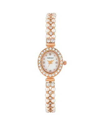 Danecraft Women's 18K Fine Rosegold Plated Analog Watch