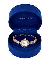 Danecraft Women's 18K Fine Rosegold Plated Analog Watch