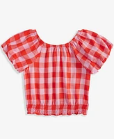 Epic Threads Girls Gingham Smocked Top, Exclusively at Macy's