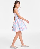 Rare Editions Big Girls Halter Floral Mikado Social Dress