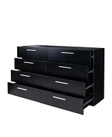 Slickblue 8-Drawer Double Dresser for Bedroom, Wide Storage Cabinet for Living Room & Entryway