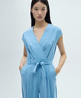Mango Women's Belt Wrap Jumpsuit