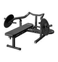 Er Kang Chest Press Machine, 1050LBS Bench Machine with Independent Converging Arms, Adjustable Flat Incline for Chest, Ab Workouts, Shoul