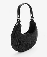 Mango Women's Crystal Detail Shoulder Bag