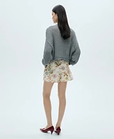 Mango Women's Oversized Openwork Knit Sweater