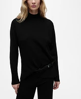 Mango Women's Perkins Neck Knitted Sweater