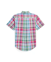 Polo Ralph Lauren Big Boys Gingham Poplin Short Sleeve Shirt