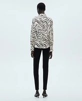Mango Women's Satin Print Shirt