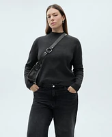 Mango Women's Danila Wide Leg High-Rise Jeans