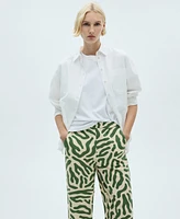 Mango Women's Printed Straight Pants