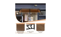 Slickblue Outdoor Overhang Awning for Sun, Rain, Snow, and Wind Protection with Durable Weather Resistance