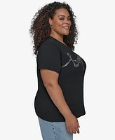 Karl Lagerfeld Paris Plus Embellished Bonjour T-Shirt