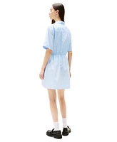 Tommy Jeans Women's Cotton Stripe Mini Shirt Dress