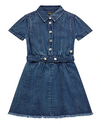 Guess Big Girls Denim Short Sleeve Dress