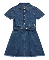 Guess Big Girls Denim Short Sleeve Dress