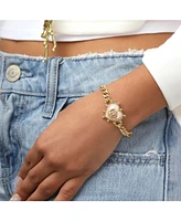 Juicy Couture Gold-Tone Chain Bracelet with Crown Heart Charm