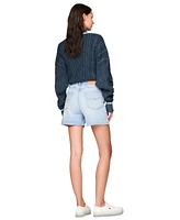 Tommy Jeans Women's Denim High-Rise Mom Shorts