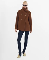 Mango Women's Double-Breasted Wool Coat