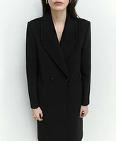 Mango Women's Lapels Wool Coat