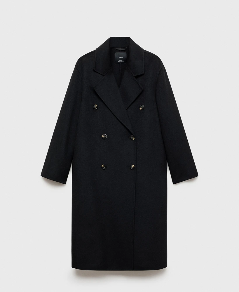 Mango Women's Handmade Oversized Wool Coat