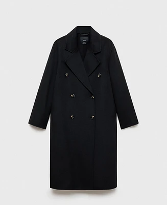 Mango Women's Handmade Oversized Wool Coat