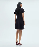 Mango Women's Button Knit Dress