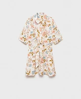 Mango Women's Floral Print Knot Dress