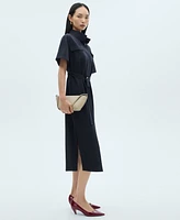 Mango Women's Belt Shirt Dress